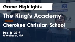 The King's Academy vs Cherokee Christian School Game Highlights - Dec. 16, 2019