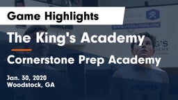 The King's Academy vs Cornerstone Prep Academy Game Highlights - Jan. 30, 2020