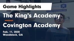 The King's Academy vs Covington Academy Game Highlights - Feb. 11, 2020