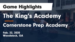 The King's Academy vs Cornerstone Prep Academy Game Highlights - Feb. 22, 2020