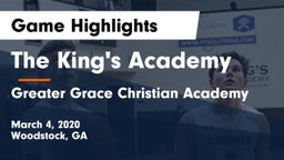 The King's Academy vs Greater Grace Christian Academy Game Highlights - March 4, 2020