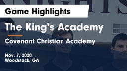The King's Academy vs Covenant Christian Academy Game Highlights - Nov. 7, 2020