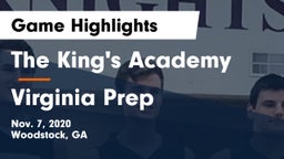 The King's Academy vs Virginia Prep Game Highlights - Nov. 7, 2020