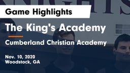 The King's Academy vs Cumberland Christian Academy Game Highlights - Nov. 10, 2020