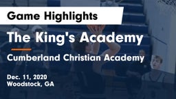 The King's Academy vs Cumberland Christian Academy  Game Highlights - Dec. 11, 2020