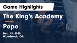 The King's Academy vs Pope Game Highlights - Dec. 19, 2020