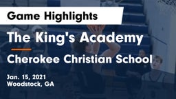 The King's Academy vs Cherokee Christian School Game Highlights - Jan. 15, 2021