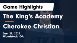 The King's Academy vs Cherokee Christian  Game Highlights - Jan. 27, 2023