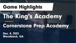 The King's Academy vs Cornerstone Prep Academy Game Highlights - Dec. 8, 2023