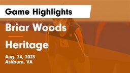 Briar Woods  vs Heritage  Game Highlights - Aug. 24, 2023