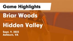 Briar Woods  vs Hidden Valley  Game Highlights - Sept. 9, 2023