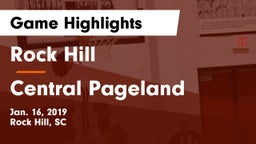 Rock Hill  vs Central Pageland  Game Highlights - Jan. 16, 2019