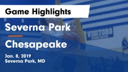 Severna Park  vs Chesapeake  Game Highlights - Jan. 8, 2019