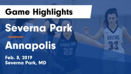 Severna Park  vs Annapolis  Game Highlights - Feb. 8, 2019