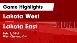 Lakota West  vs Lakota East  Game Highlights - Feb. 9, 2018