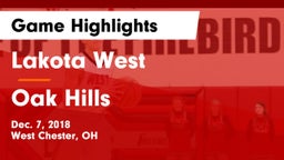 Lakota West  vs Oak Hills  Game Highlights - Dec. 7, 2018