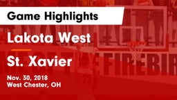 Lakota West  vs St. Xavier  Game Highlights - Nov. 30, 2018