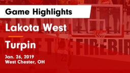Lakota West  vs Turpin  Game Highlights - Jan. 26, 2019