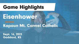 Eisenhower  vs Kapaun Mt. Carmel Catholic  Game Highlights - Sept. 16, 2023
