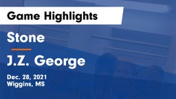 Stone  vs J.Z. George  Game Highlights - Dec. 28, 2021