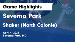 Severna Park  vs Shaker  (North Colonie) Game Highlights - April 4, 2024