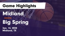 Midland  vs Big Spring  Game Highlights - Jan. 14, 2020