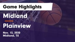 Midland  vs Plainview  Game Highlights - Nov. 13, 2020