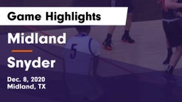 Midland  vs Snyder  Game Highlights - Dec. 8, 2020