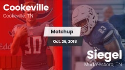 Matchup: Cookeville High vs. Siegel  2018