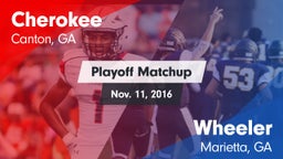Matchup: Cherokee  vs. Wheeler  2016