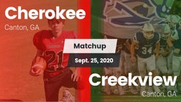 Matchup: Cherokee  vs. Creekview  2020