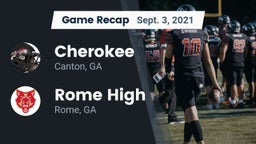 Recap: Cherokee  vs. Rome High 2021