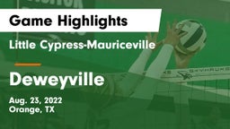 Little Cypress-Mauriceville  vs Deweyville  Game Highlights - Aug. 23, 2022