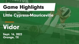 Little Cypress-Mauriceville  vs Vidor  Game Highlights - Sept. 16, 2022