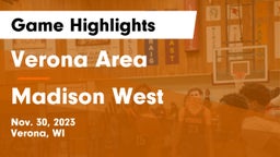 Verona Area  vs Madison West  Game Highlights - Nov. 30, 2023