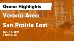 Verona Area  vs Sun Prairie East  Game Highlights - Jan. 11, 2024