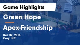 Green Hope  vs Apex-Friendship Game Highlights - Dec 02, 2016
