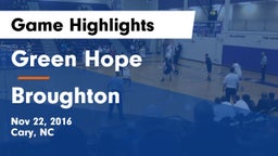 Green Hope  vs Broughton  Game Highlights - Nov 22, 2016