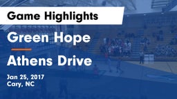 Green Hope  vs Athens Drive  Game Highlights - Jan 25, 2017