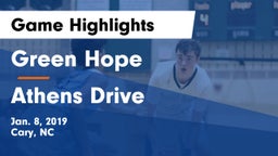 Green Hope  vs Athens Drive  Game Highlights - Jan. 8, 2019