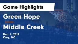 Green Hope  vs Middle Creek  Game Highlights - Dec. 4, 2019