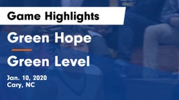 Green Hope  vs Green Level  Game Highlights - Jan. 10, 2020