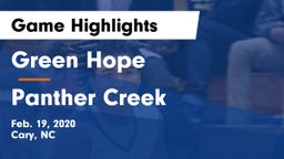 Green Hope  vs Panther Creek Game Highlights - Feb. 19, 2020