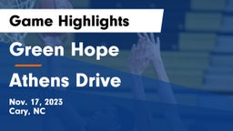 Green Hope  vs Athens Drive  Game Highlights - Nov. 17, 2023