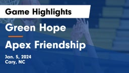 Green Hope  vs Apex Friendship  Game Highlights - Jan. 5, 2024