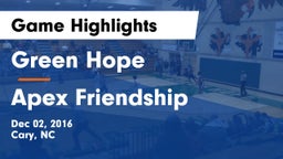 Green Hope  vs Apex Friendship  Game Highlights - Dec 02, 2016