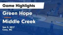 Green Hope  vs Middle Creek  Game Highlights - Jan 3, 2017