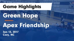 Green Hope  vs Apex Friendship  Game Highlights - Jan 13, 2017