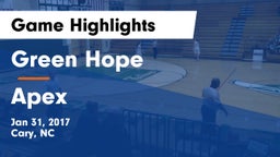Green Hope  vs Apex  Game Highlights - Jan 31, 2017