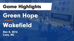 Green Hope  vs Wakefield  Game Highlights - Dec 8, 2016
